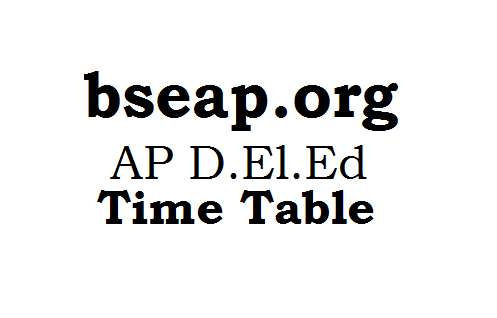 AP DED 1st Year Time Table 2023
