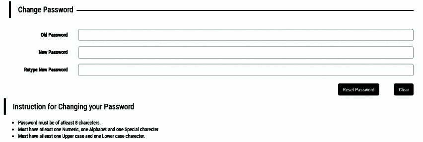 Jnanabhumi Password Change