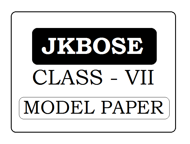 JKBOSE 7th Class Model Paper 2023