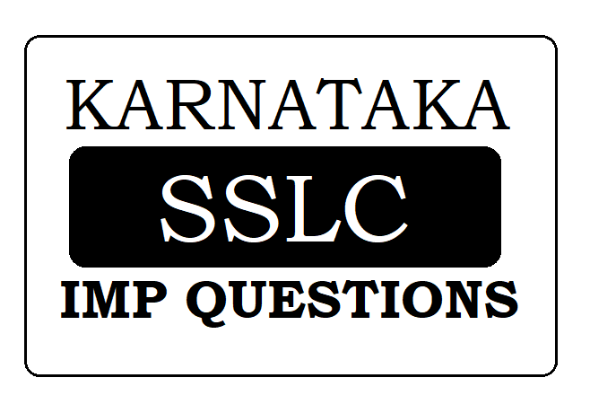 KAR SSLC IMP Question