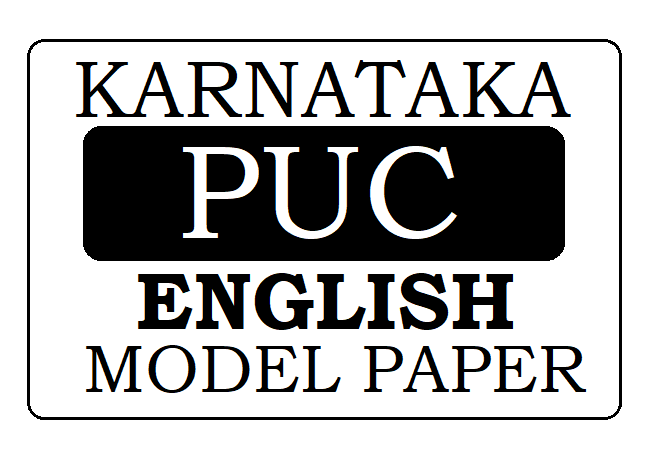 KAR 1st & 2nd PUC English Model Paper 2025