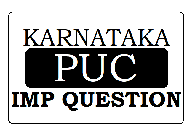 PUC Important Question 2023