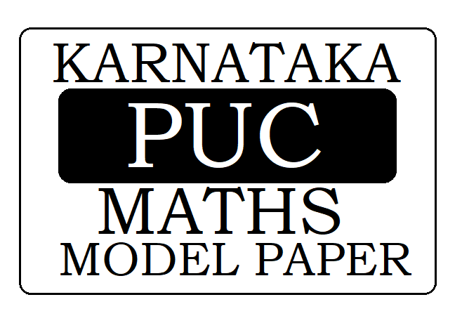 KAR 1st & 2nd PUC Math Model Paper 2024