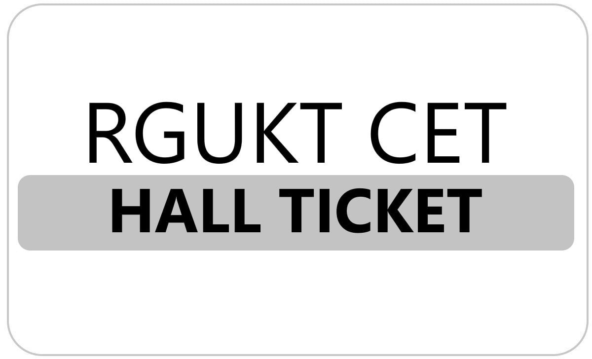 RGUKT CET Hall Ticket 2021