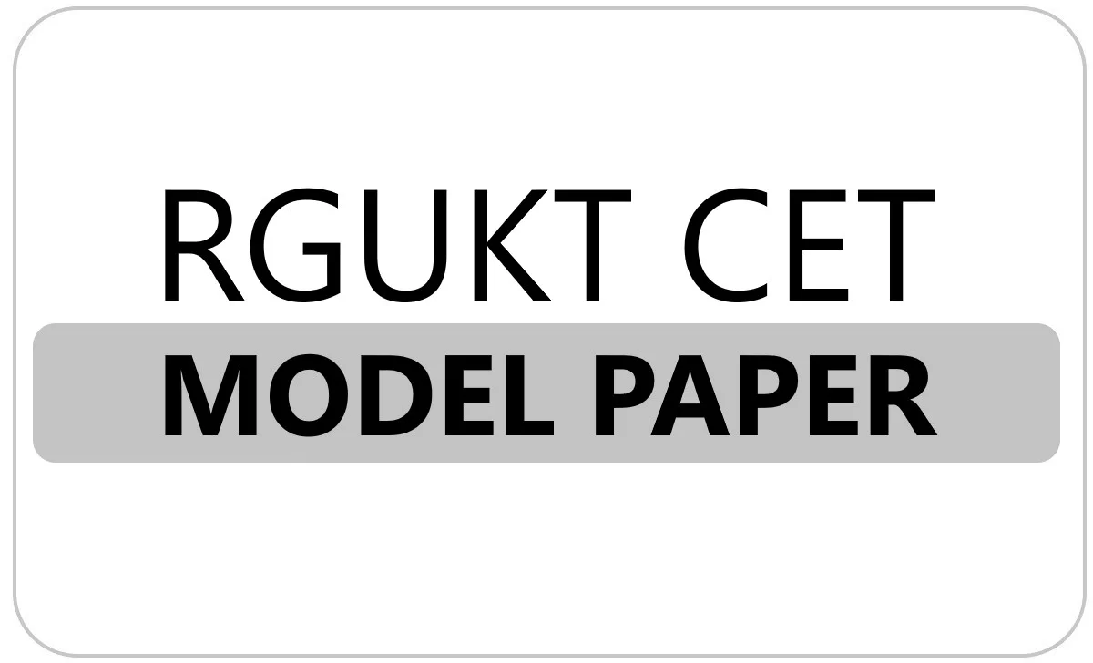 RGUKT CET Model Paper