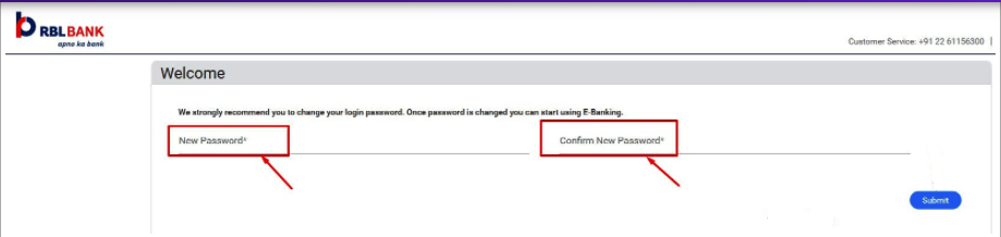 Reset RBL Bank Net Banking Password